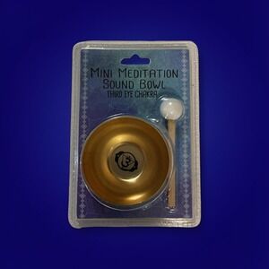Kalan Mini Meditation Sound Bowl Third Eye Chakra Gold Singing Bowl with Mallet